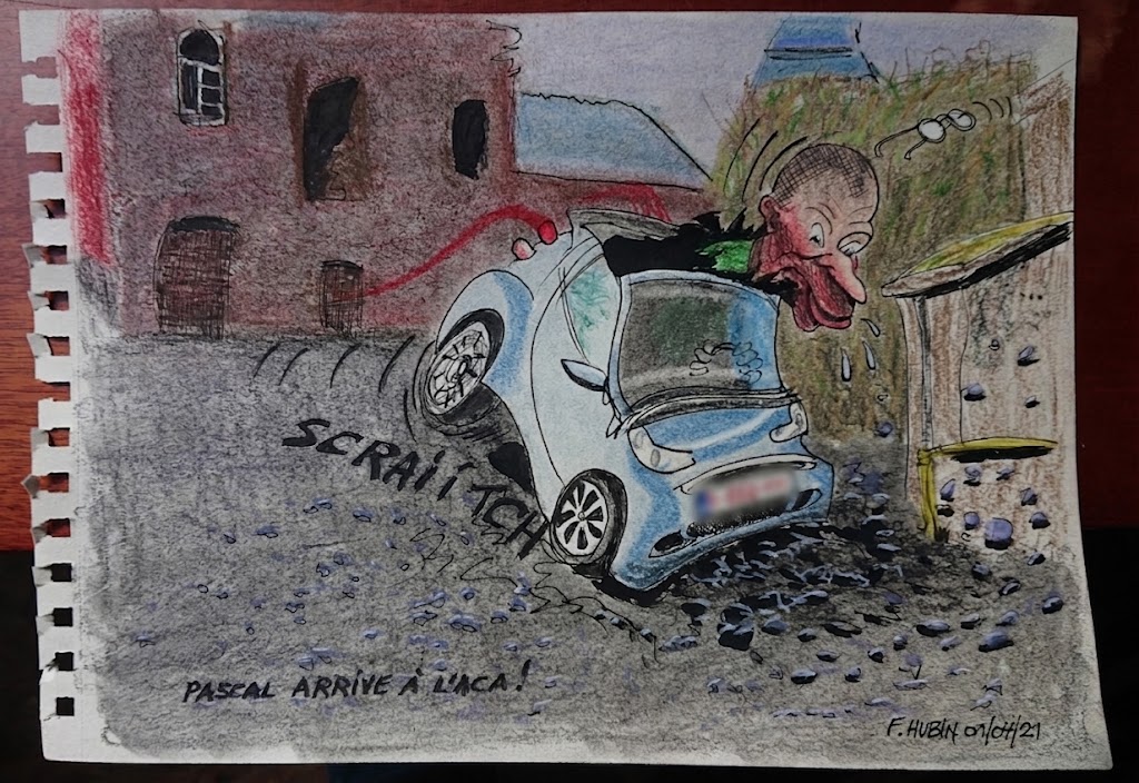 Caricature humoristique réalisée par Francis Hubin